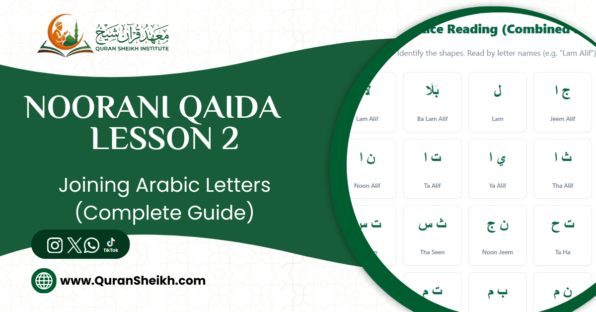 Noorani Qaida 2: How to Join Arabic Letters Step-by-Step 1 Noorani Qaida Lesson 2 Joining Arabic Letters Complete Guide - Noorani Qaida 2: How to Join Arabic Letters Step-by-Step