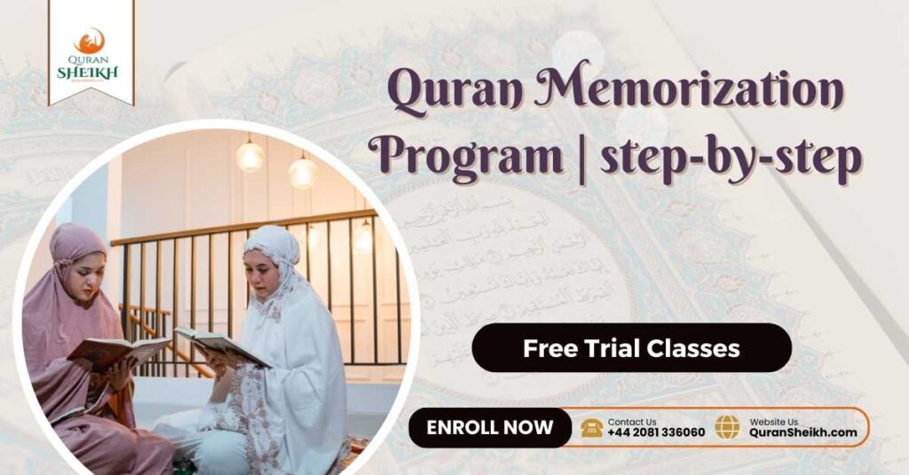Step-by-step Quran memorization program with structured plans, repetition techniques, and Tajweed focus for all levels.