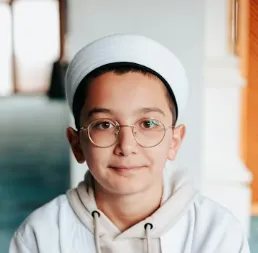 Young Muslim boy student